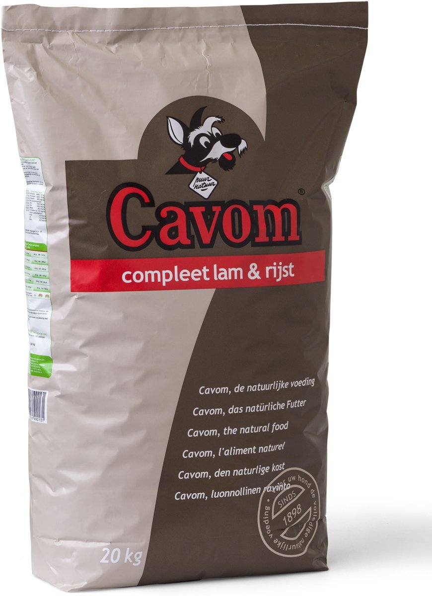 CAVOM Compleet Lam/Rijst hondenvoer 20 kg