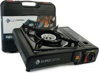 Eurocatch Outdoor Gas Stove - 1 Burner - Butane Fuel - Metal - 2500W