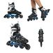 ATTABO Bliss Schaatsen voor heren, 40-46 EU, comfort en veiligheid, halfharde schaal, aluminium glijders, wielen 80 mm, PU-lagers, ABEC-7, verstelbaar voor een betere aanpassing