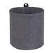 Bigso Box of Sweden Opknoping mandopslag - Grote ronde muur opbergdoos met lus en linnen look - Opknoping Opslagoplossing van polyester en karton - Grijs