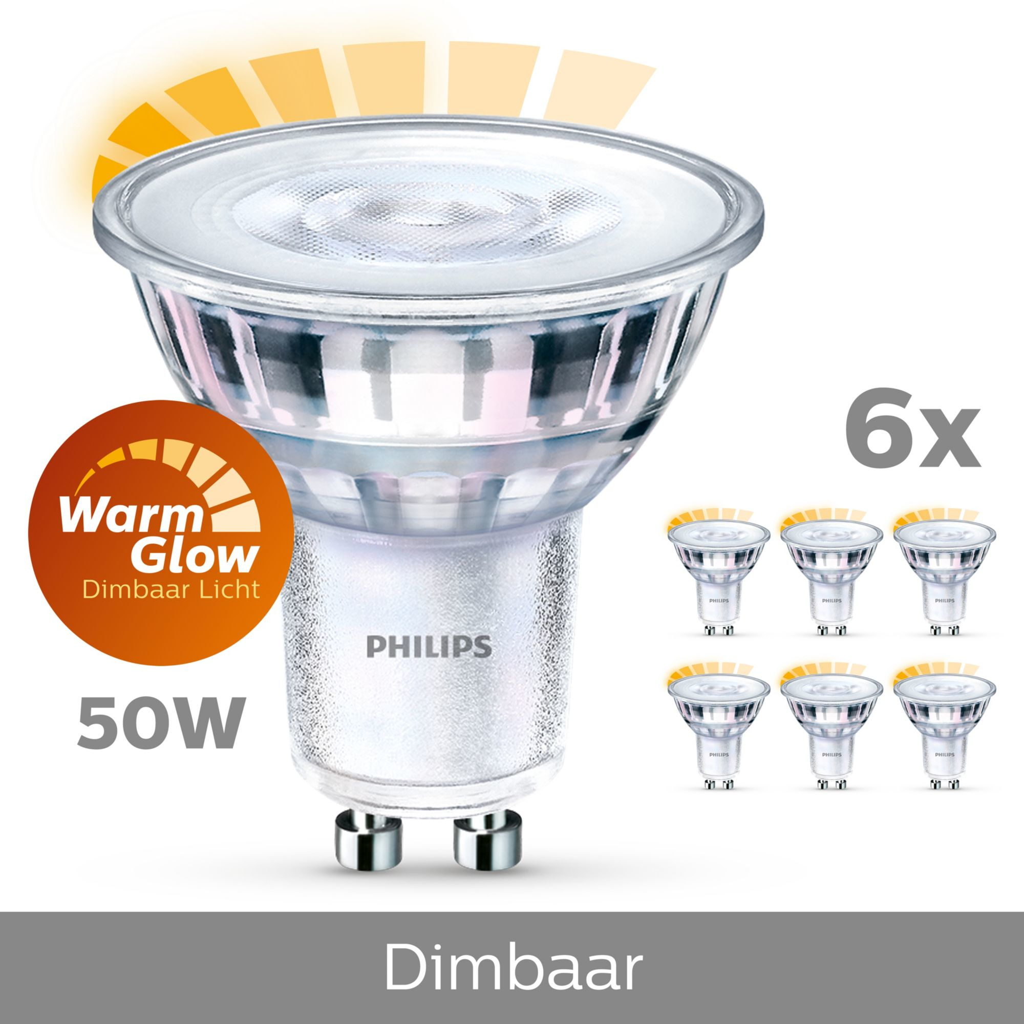 Philips by Signify Spot 50 W PAR16 GU10 x6