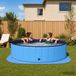 Tapis de sol pour piscine 25 pièces Ø 292 cm Rond Mousse EVA Bleu