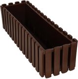 Merkloos Rustieke Balkonbak - Bruin - 60 cm - Weerbestendig - Kunststof