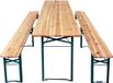 AXI Toon Ensemble table de bière - Table pliante et 2 bancs – 220 cm – Cadre en acier et bois – Avec capuchons de pieds en caoutchouc – Table de pique-nique pour extérieur