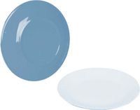 Bo-Camp - Ontbijtbord - Two-Tone - Melamine - 4 Stuks - Blauw