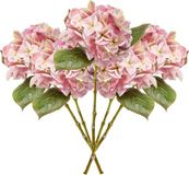 Emerald Kunstbloem hortensia tak - 5x - Challenge - 47 cm - roze