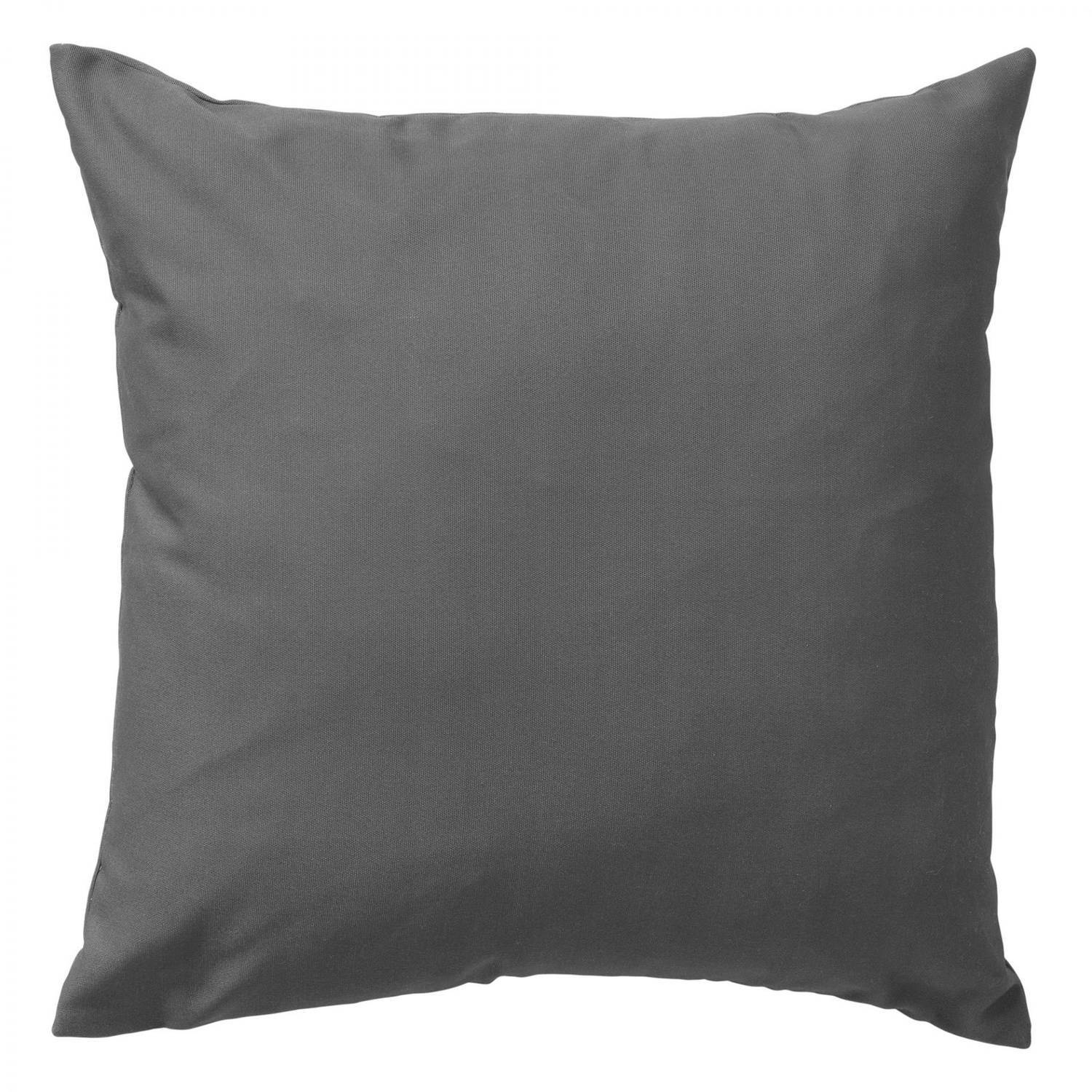 Dutch Decor - santorini - sierkussen outdoor 45x45 cm charcoal grey - waterafstotend en uv-bestendig - grijs