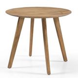 Giga Meubel Eettafel Oslo Rond - Mangohout - Naturel - 90x90x76cm