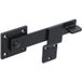Domax Boulon de porte en acier noir avec plaque, 155 mm
