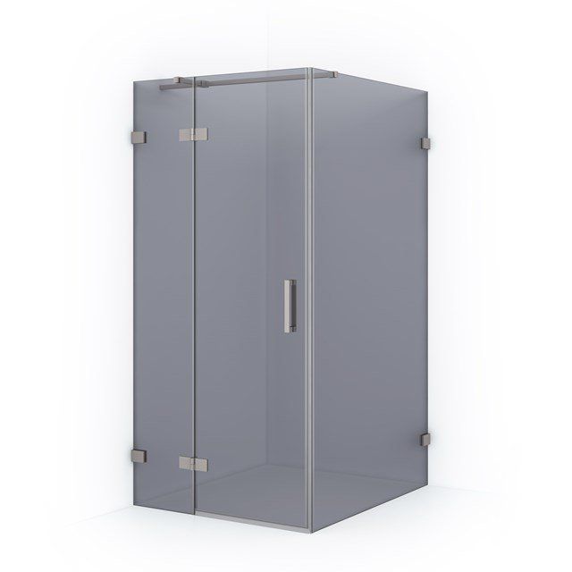Maxaro Douchecabine Diamond 120x100cm 8mm Rookglas Geborsteld RVS