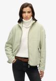Superdry Active fleece met volledige rits dames truien dusty sage