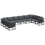 vidaXL Tuinbank - Zwart - Aluminium