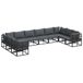 vidaXL Banc de jardin - Noir - Aluminium