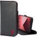 TORRO Housse de téléphone en cuir compatible avec iPhone 13 Pro Max - Couverture en cuir véritable de qualité avec emplacements pour cartes et fonction de support horizontal (Noir)
