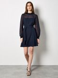 Apricot APRIT GmbH Mini-jurk met ceintuur en paillettenrand