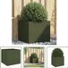 vidaXL Plantenbak 49x47x46 cm staal olijfgroen