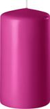 Enlightening Candles Cilinderkaars/stompkaars - fuchsia roze - D6 x H10 cm - 36 branduren