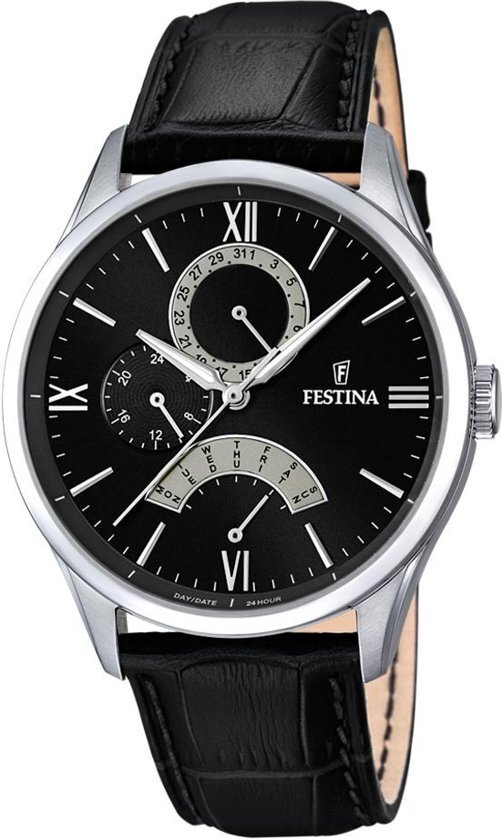 Festina F16823/2 horloge heren - zwart - edelstaal