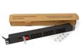Connetto CO10052IT - Meervoudige stekkerdoos met 9 stopcontacten vrouwelijk Iec C13 voor rackkasten 19 inch met Italiaanse stekker 16 A, zwart - omkeerbare elektricien 180°