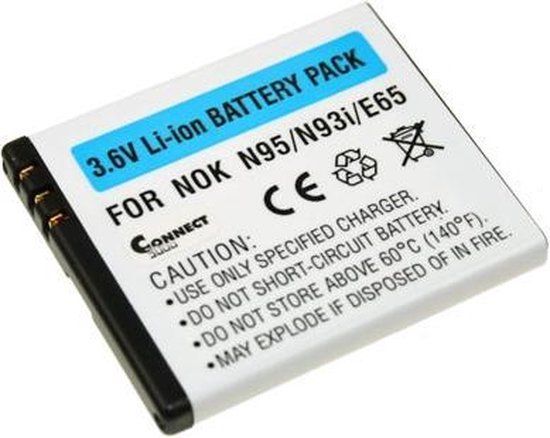 AccuCell Accu/batterij geschikt voor Nokia E65, BL-5F - 650 mAh