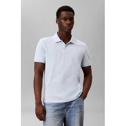 CALVIN KLEIN JEANS regular polo lichtblauw