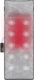 Good4You Tapis de massage avec coussin chauffant et 10 moteurs - Chauffage infrarouge - Coussin de massage - Appareil de massage - Siège de massage - Gris