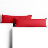 DecoKing 2 kussenslopen 20x145 cm jersey katoen ritssluiting rood amber