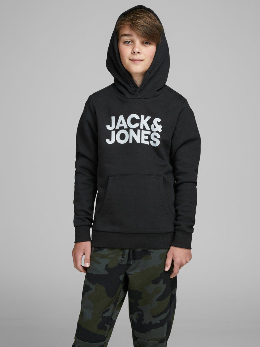 JACK&JONES JUNIOR JJECORP LOGO SWEAT HOOD NOOS JNR Jongens Trui - Maat 140