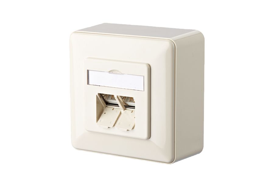 Metz 130C380002-I Wandcontactdoos Wit