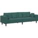 Canapé Sofa Vert Foncé 250 X 77 X 76 Cm Velours
