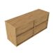 Saniclass Holz Frame Badkamermeubelset - 140x45x62cm - houten topblad - zonder kraangat - 4 lades - mat eiken natural (hout) SW1578613/SW1420830