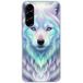 Maniacase Étui pour Samsung Galaxy A26 loup blanc réflexion violette