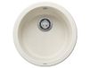 BLANCO RONDO Silgranit spoelbak, zacht wit, Ø 45 cm