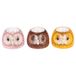 Set Les Petites Set met 3 eierschalen, uilvorm, keramiek