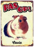 Metalen Plenty Gifts Waakbord Blik Cavia (15x21 CM)
