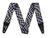 Fender Golvend dambord polyester band, grijs
