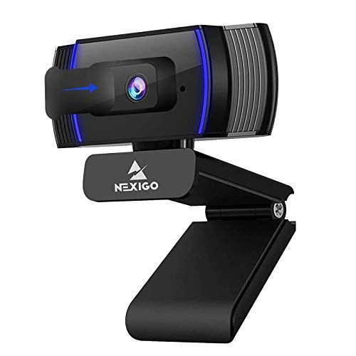 NexiGo N930AF autofocus 1080P webcam met software, stereo microfoon en afdekking, USB-computer webcamera, voor streamen van online cursussen, compatibel met zoom/skype/teams, pc Mac laptop desktop