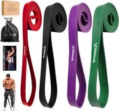 Shenzhen Haorui Industrial Technology Co., Ltd. Bandes de résistance haut de gamme en latex naturel pour tractions, entraînement, force, mobilité, étirement - lot de 5 - matériau résistant aux HTML - à la maison ou à la salle de sport.