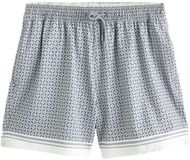 Next Heren MotionFlex Zwemshort met Geometrische Randprint - Grijs