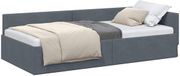 vidaXL Hoek Bed Frame Donkergrijs Fluweel 100 x 200 cm