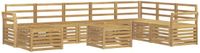 vidaXL - Bankenset - 9-delig - Wit - Massief Acacia Hout