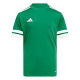 Adidas Squadra 25 T-shirt Korte Mouwen Groen Polyester Unisex Kinderen 15-16 Years