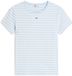 Tommy Jeans T-shirt Manches Courtes TJW SLIM ESSENTIAL RIB SS EXT Femme XS Bleu