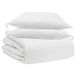 vidaXL Dekbed set met kussen 3 st wit donsveer