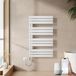 EMKE Elektrische handdoekdroger, 1041 x 600 mm, handdoekhouder met thermostaat, handdoekwarmer voor badkamer, wit, 600 W