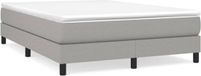 vidaXL Boxspring bed stof lichtgrijs 140x200 cm