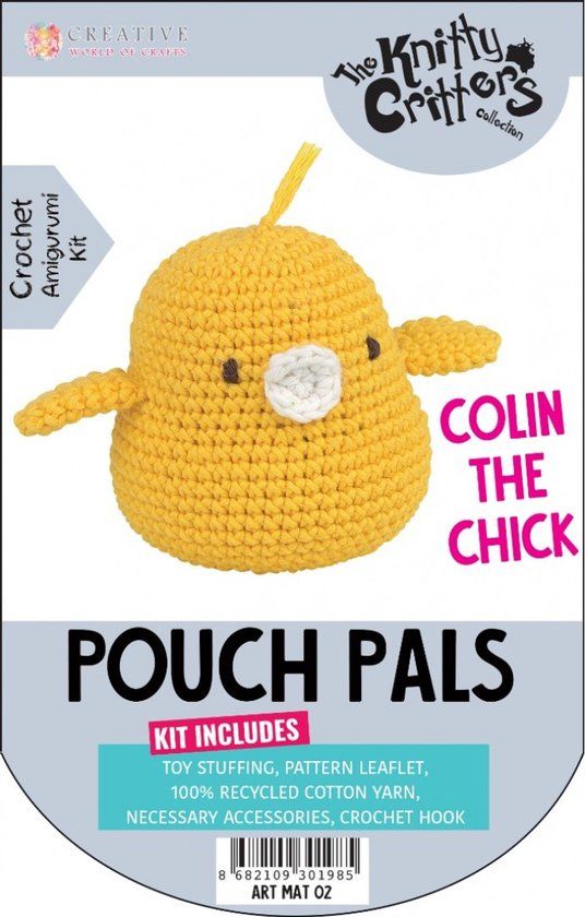 Creative World of Crafts Pouch Pals haakpakket - Colin The Chick