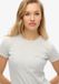 Superdry - Essential geribd T-shirt met logo - Dames - T-shirts - Glacier Grey Marl - Maat 16