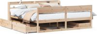 vidaXL Bedframe - Massief Grenenhout - Naturel - 200x200 cm