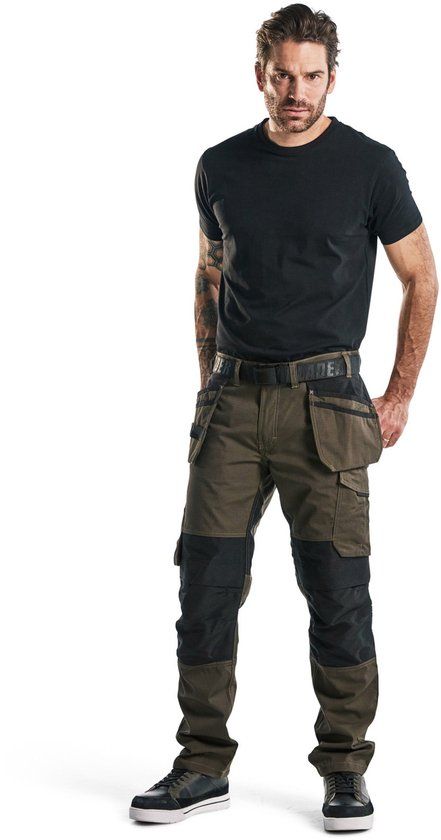 Blåkläder Service Werkbroek stretch 1496-1330 - Mannen - Groen/Zwart - 44